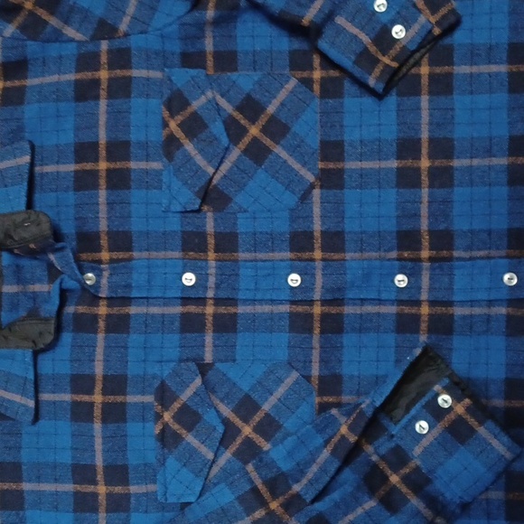 Golden Line Vintage Plaid Wool Blend Shirt Men's L Made in Poland - Picture 3 of 5